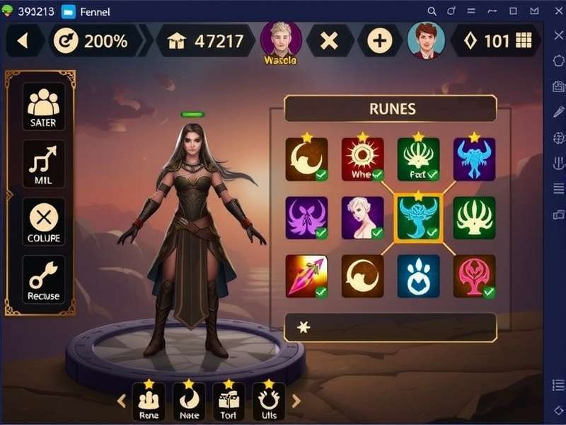 Fennel Rune Legends Reborn gameplay screenshot showing character customization